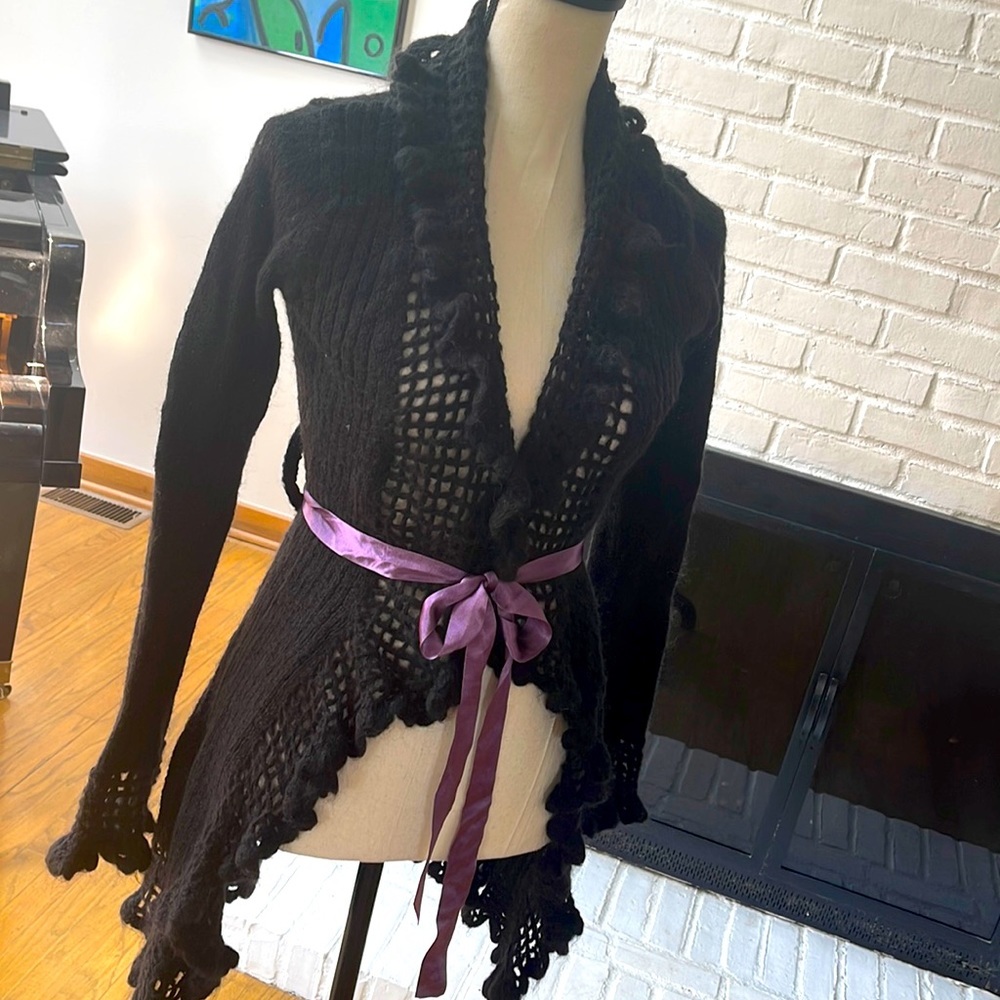 ICONIC TWIGGY Mini duster size small | Designer wrap size small | Vintage